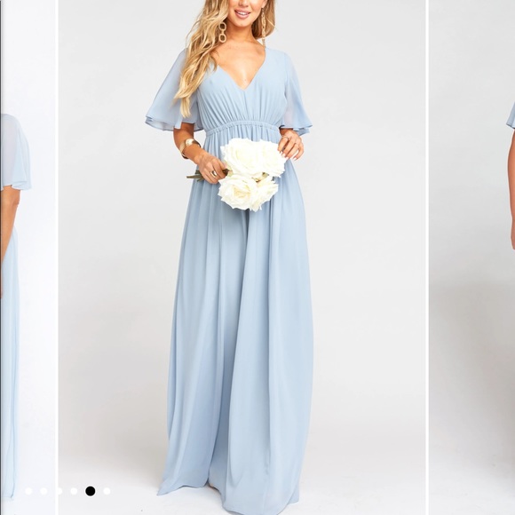 Show Me Your MuMu Dresses & Skirts - *HP* Show Me Your Mumu- Emily empire maxi dress in steel blue chiffon. Size M